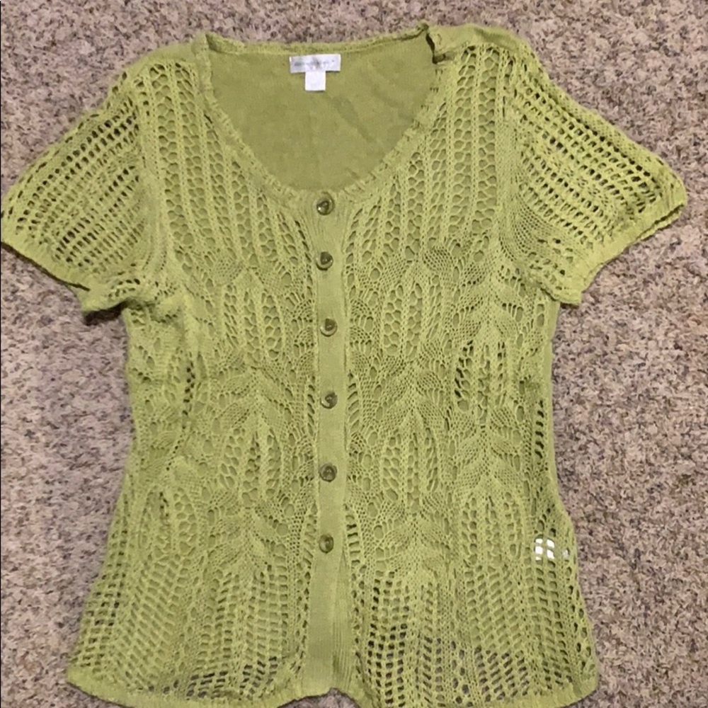 XL button up crochet cardigan